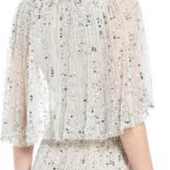 ✔️#63B Brand new with tags Adrianna Papell beaded capelet dress in I it Bscot - Picture 7 of 16